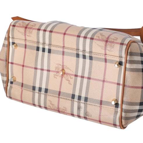 Burberry Small Canterbury Tote Haymarket Check Brown